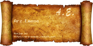 Arz Emese névjegykártya